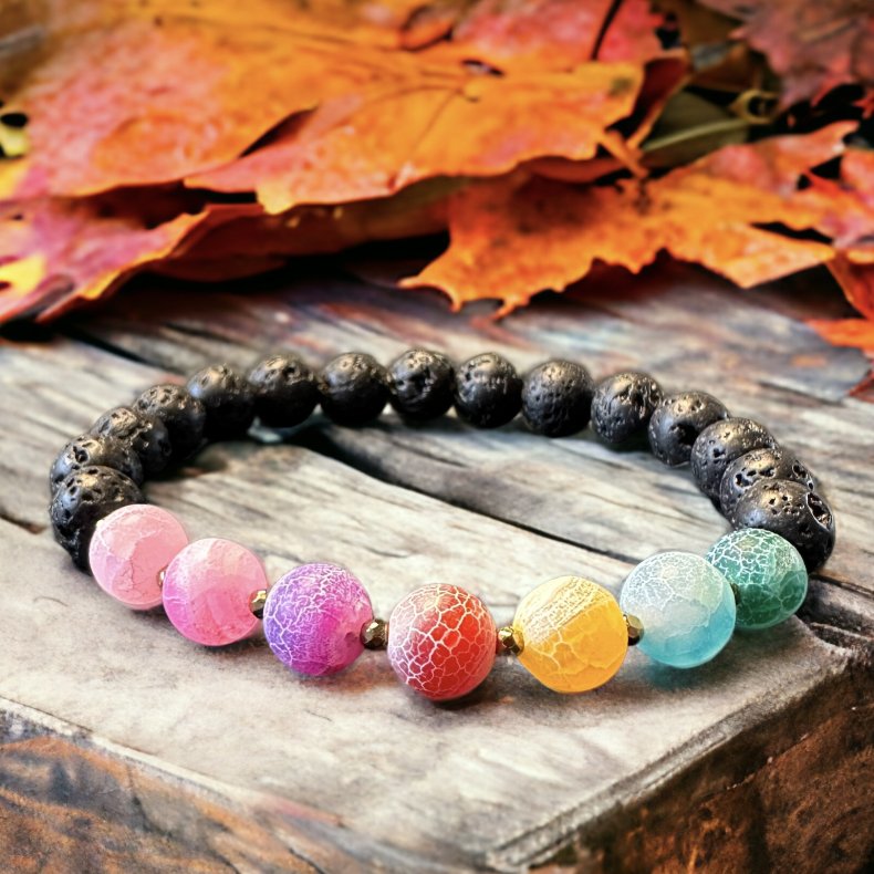 Armbnd Agat Rainbow</br>Ls Beskrivelse