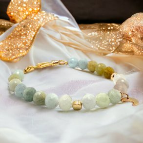 Armbnd Facetteret Morganit