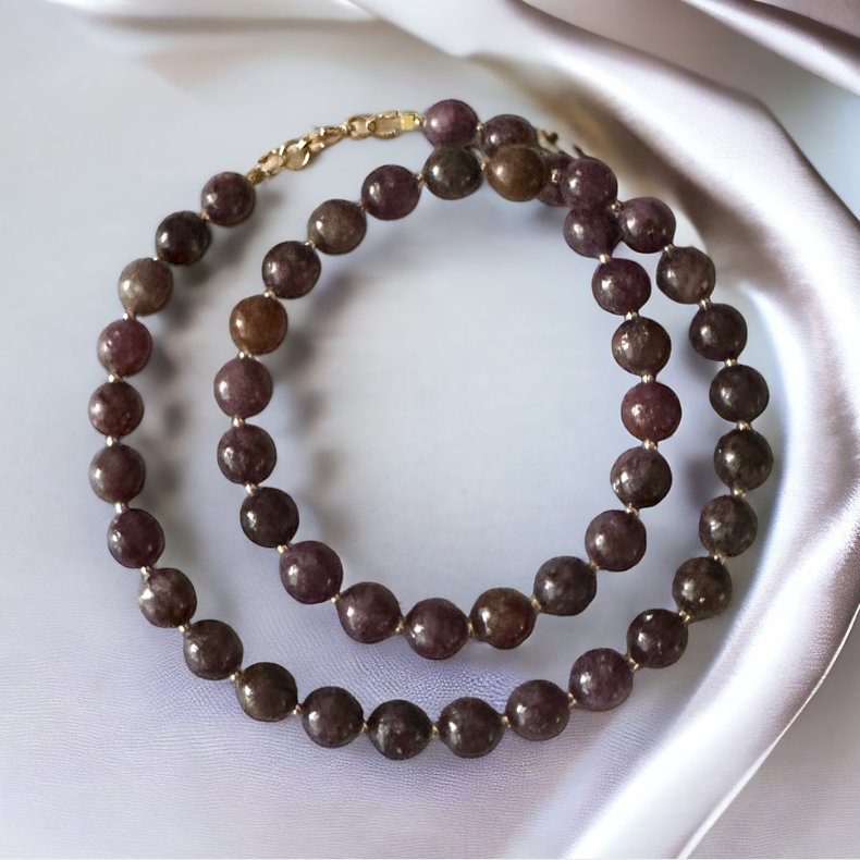 Halskde Lilla Lepidolit