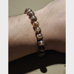 Herrearmbnd Tibetansk DZI