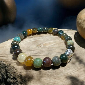 Armbnd Indian Agat Buddha