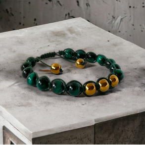 Herrearmbnd Shambala Grn Tigerje