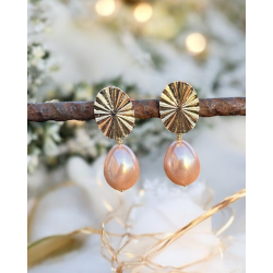 restikker Med Drbeformet Rosa Shellperle