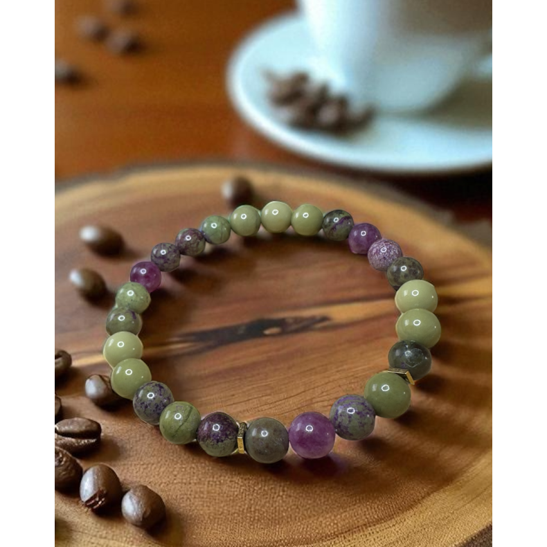 Herrearmbnd Matcha Agat