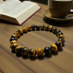 Herrearmbnd Tiger je Shamballa Style - Krigerens Sten