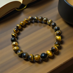 Herrearmbnd Tiger je Shamballa Style - Krigerens Sten