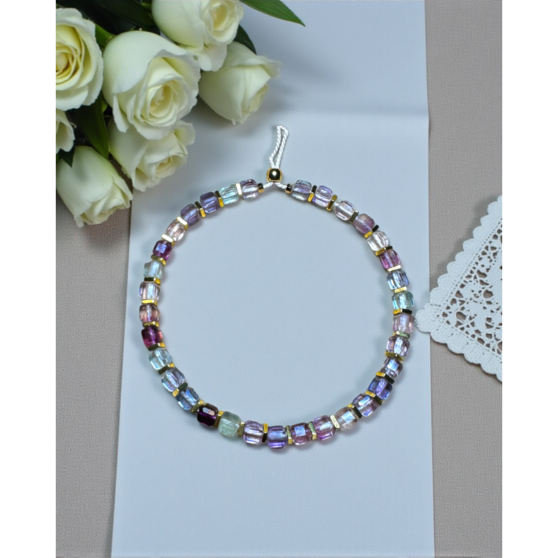 Armbnd Flourit Justerbar Cubes