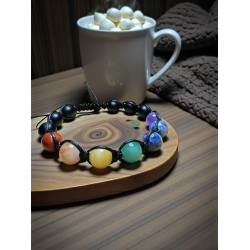 Herrearmb�nd Macrame Chakre