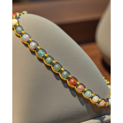 Herrearmb�nd - Macram� Ocean Jaspis