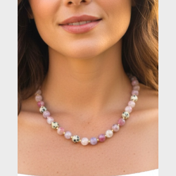 Halsk�de Pink Turmalin