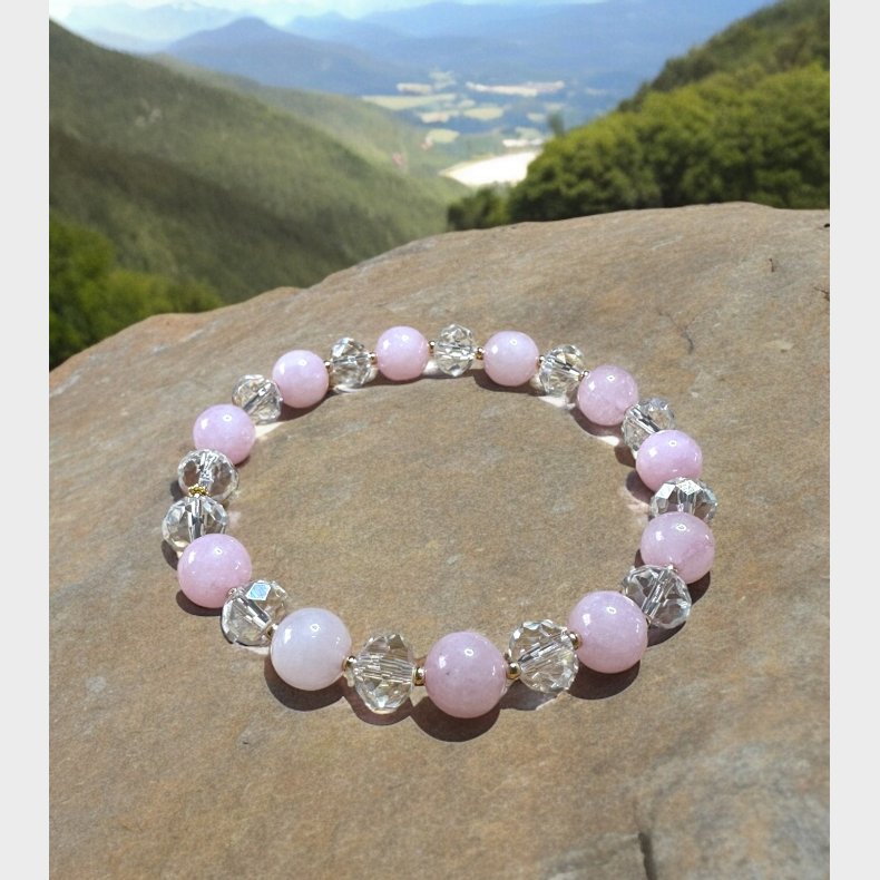 Armbnd Pink Crystal